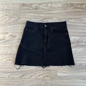 Brandy Melville Black Denim Miniskirt